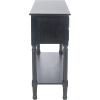 Safavieh Home Collection Haines Greige 4-Drawer Bottom Shelf Console Table(Black)