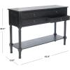 Safavieh Home Collection Haines Greige 4-Drawer Bottom Shelf Console Table(Black)