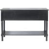 Safavieh Home Collection Haines Greige 4-Drawer Bottom Shelf Console Table(Black)