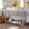 Safavieh Home Collection Haines Greige 4-Drawer Bottom Shelf Console Table(Greige)