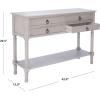 Safavieh Home Collection Haines Greige 4-Drawer Bottom Shelf Console Table(Greige)
