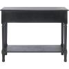 Safavieh Home Collection Haines White 2-Drawer Bottom Shelf Console Table(Black)