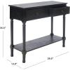 Safavieh Home Collection Haines White 2-Drawer Bottom Shelf Console Table(Black)