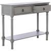 Safavieh Home Collection Haines White 2-Drawer Bottom Shelf Console Table(Distressed / Grey)