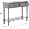 Safavieh Home Collection Haines White 2-Drawer Bottom Shelf Console Table(Distressed / Grey)