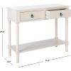 Safavieh Home Collection Haines White 2-Drawer Bottom Shelf Console Table(Distressed White)