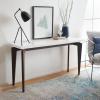 Safavieh Home Collection Josef Mid-Century Modern White and Dark Brown Console(White / Dark Brown)