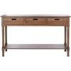 Safavieh Home Collection Landers Distressed 3-Drawer Console Table CNS5711A, Distrssed White(Brown)