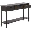 Safavieh Home Collection Landers Distressed 3-Drawer Console Table CNS5711A, Distrssed White(Dark Chocolate)