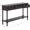 Safavieh Home Collection Landers Distressed 3-Drawer Console Table CNS5711A, Distrssed White(Dark Chocolate)