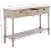 Safavieh Home Collection Landers Distressed 3-Drawer Console Table CNS5711A, Distrssed White(Greige)