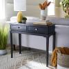 Safavieh Home Collection Opal Distressed White 2-Drawer Console Table(Black)