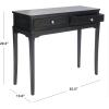 Safavieh Home Collection Opal Distressed White 2-Drawer Console Table(Black)