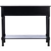 Safavieh Home Collection Ryder Distressed Grey 2-Drawer Bottom Shelf Console Table(Black)