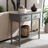 Safavieh Home Collection Ryder Distressed Grey 2-Drawer Bottom Shelf Console Table(Distressed / Grey)