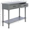 Safavieh Home Collection Ryder Distressed Grey 2-Drawer Bottom Shelf Console Table(Distressed / Grey)