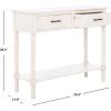 Safavieh Home Collection Ryder Distressed Grey 2-Drawer Bottom Shelf Console Table(Distressed / White)