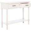 Safavieh Home Collection Ryder Distressed Grey 2-Drawer Bottom Shelf Console Table(Distressed / White)