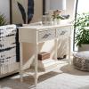 Safavieh Home Collection Ryder Distressed Grey 2-Drawer Bottom Shelf Console Table(Distressed White / Greige)
