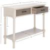 Safavieh Home Collection Ryder Distressed Grey 2-Drawer Bottom Shelf Console Table(Distressed White / Greige)