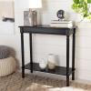 Safavieh Home Collection Tinsley Brown Rectangular Bottom Shelf Console Table(Black)