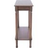 Safavieh Home Collection Tinsley Brown Rectangular Bottom Shelf Console Table(Brown)