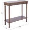 Safavieh Home Collection Tinsley Brown Rectangular Bottom Shelf Console Table(Brown)