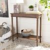 Safavieh Home Collection Tinsley Brown Rectangular Bottom Shelf Console Table(Brown)