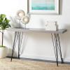 Safavieh Home Collection Wolcott Mid-Century Modern Taupe and Black Console Table(Grey / Black)