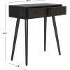 Safavieh Home Dean Mid-Century Modern Slate Grey 2-drawer Console(Black)