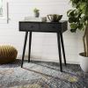 Safavieh Home Dean Mid-Century Modern Slate Grey 2-drawer Console(Black)