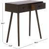Safavieh Home Dean Mid-Century Modern Slate Grey 2-drawer Console(Dark Chocolate)