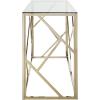 Safavieh Home Namiko Glam Tempered Glass and Brass Console Table