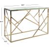 Safavieh Home Namiko Glam Tempered Glass and Brass Console Table