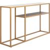 Safavieh Home Octavia Modern Walnut and Gold Console Table(Multi / Gold)
