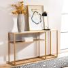 Safavieh Home Octavia Modern Walnut and Gold Console Table(Multi / Gold)