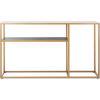 Safavieh Home Octavia Modern Walnut and Gold Console Table(Multi / Gold)