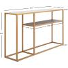 Safavieh Home Octavia Modern Walnut and Gold Console Table(Multi / Gold)