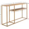 Safavieh Home Octavia Modern Walnut and Gold Console Table(Walnut / Gold)