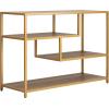 Safavieh Home Reese Mid-Century Modern Walnut and Gold Console Table(Walnut / Gold)