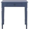 SAFAVIEH Home Collection – Arina Blue Writing Desk, 1-Drawer Traditional Desk, Classic Home Office Design (DSK5710F)