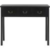 SAFAVIEH Home Collection – Cindy White Console Table with Three Drawers, French Farmhouse Storage Console, Tapered Leg Design (AMH6568C)(Black)