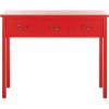 SAFAVIEH Home Collection – Cindy White Console Table with Three Drawers, French Farmhouse Storage Console, Tapered Leg Design (AMH6568C)(Red)