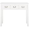 SAFAVIEH Home Collection – Cindy White Console Table with Three Drawers, French Farmhouse Storage Console, Tapered Leg Design (AMH6568C)(White)