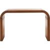SAFAVIEH Home Collection – Liasonya Modern Natural Brown Waterfall Curved Console Table(Natural)