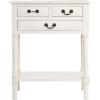 SAFAVIEH Home Collection – Primrose Greige Console Table with Three Drawers & Shelf, Classic Contemporary Storage Console, Compact Entryway Design (CNS5707D)(Distressed White)