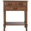 SAFAVIEH Home Collection – Primrose Greige Console Table with Three Drawers & Shelf, Classic Contemporary Storage Console, Compact Entryway Design (CNS5707D)(Brown)