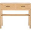 SAFAVIEH Home Collection Ajana Distressed White 2-Drawer Console Table(Camel)