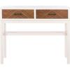 SAFAVIEH Home Collection Ajana Distressed White 2-Drawer Console Table(Distressed White / Honey)