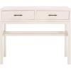 SAFAVIEH Home Collection Ajana Distressed White 2-Drawer Console Table(Distressed White)